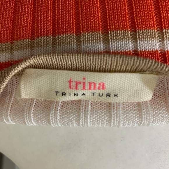 Trina Turk Striped Sweater Dress Lined Size Medium - Picture 3 of 4